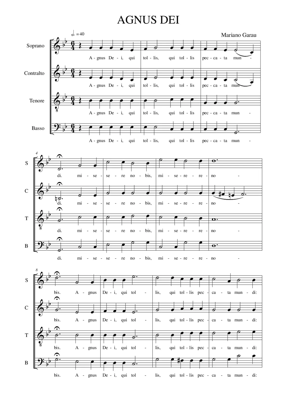 Agnus Dei - Page 1