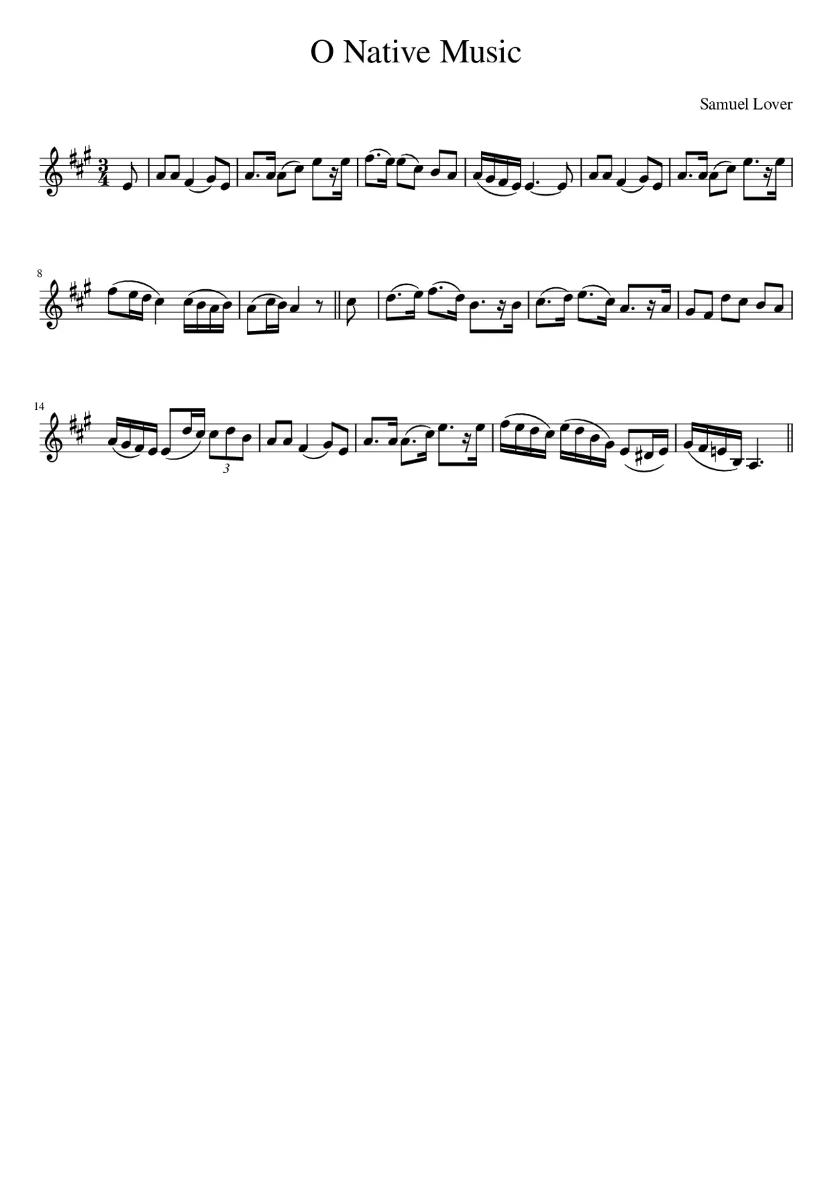 O Native Music - Page 1