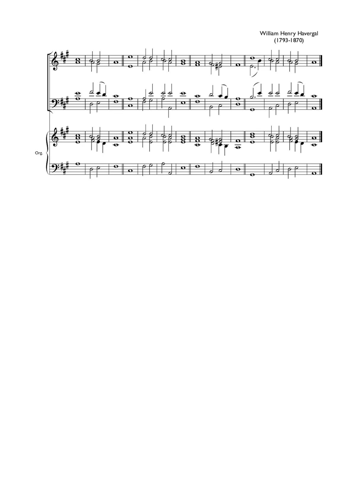 Double chant in A major I - Page 1