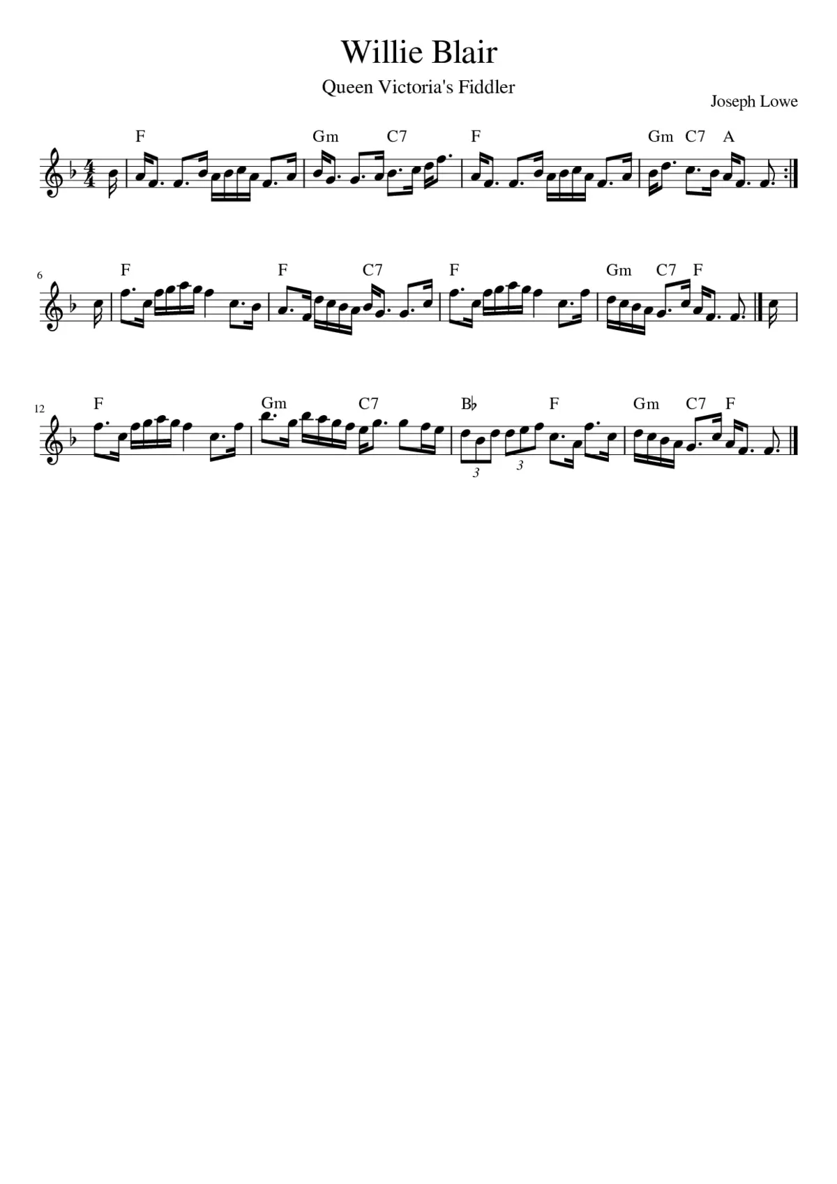 Willie Blair - Page 1