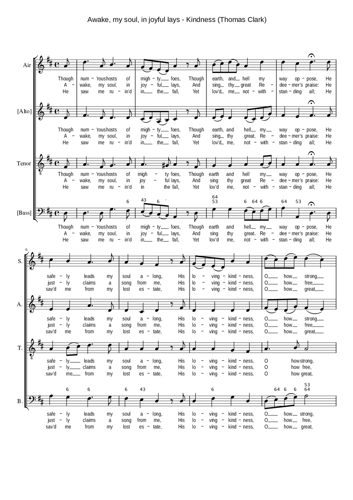 Awake my soul in joyful lays - Page 1