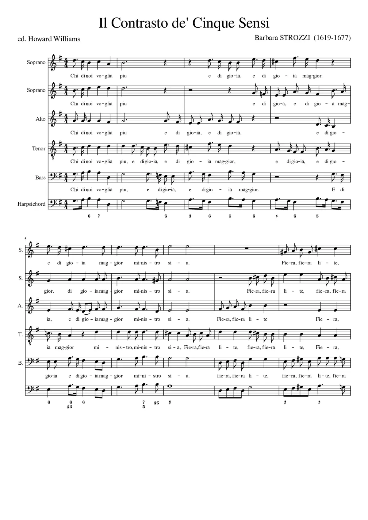 Il contrasto de' cinque sensi - Page 1