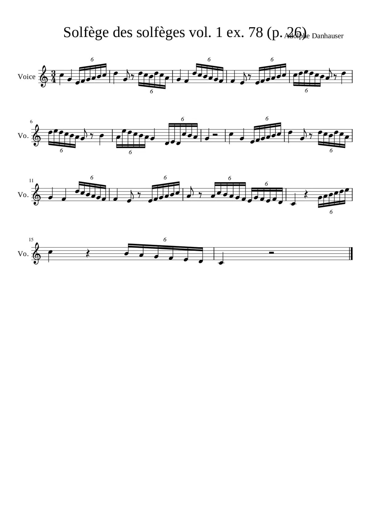 SolfeÌge des solfeÌges vol. 1 ex. 78 (p. 26) - Page 1