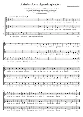 Altissima luce col grande splendore