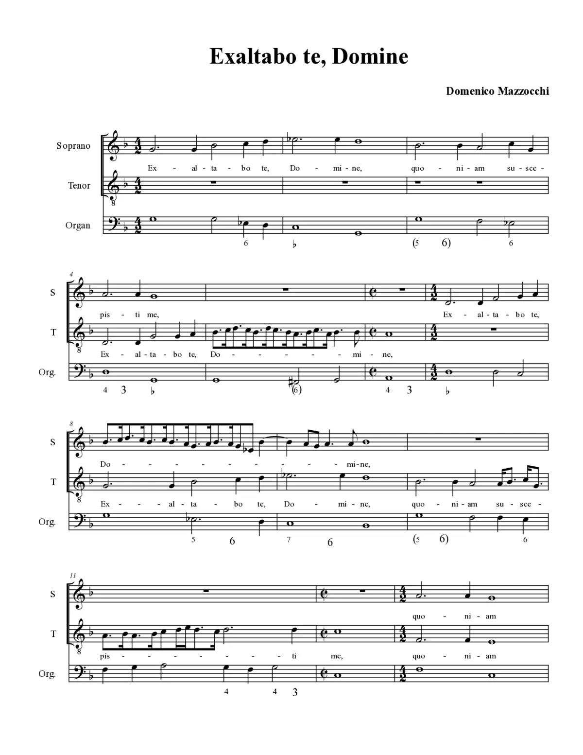 Exaltabo te, Domine - Page 1