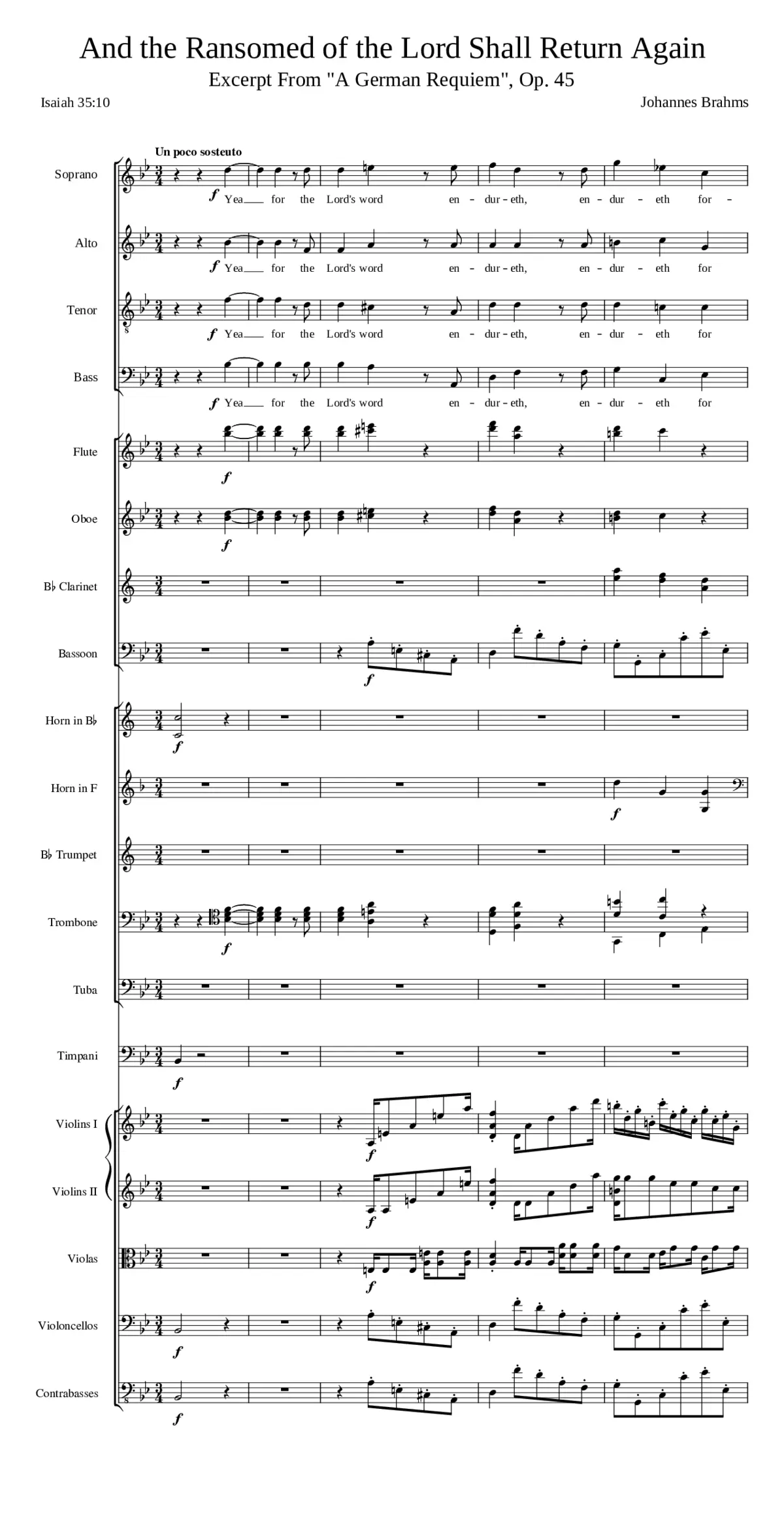 Ein deutsches Requiem Op.45 - Page 1