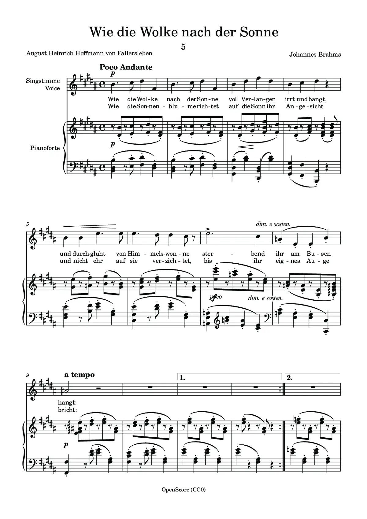 Wie die Wolke nach der Sonne - Page 1