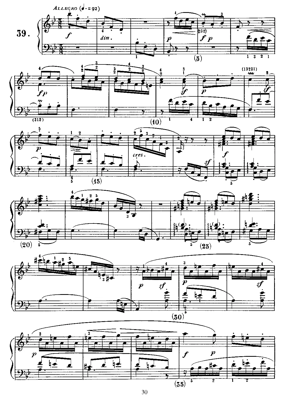 Keyboard Sonata in B-flat major - Page 1