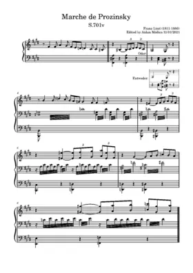 Marche de Prozinsky, S.701v