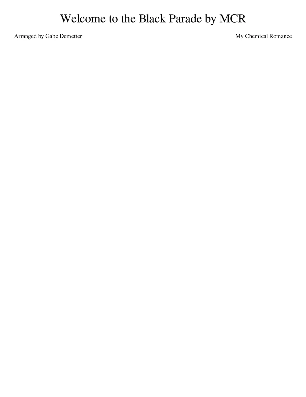 welcome to the black parade - Page 1