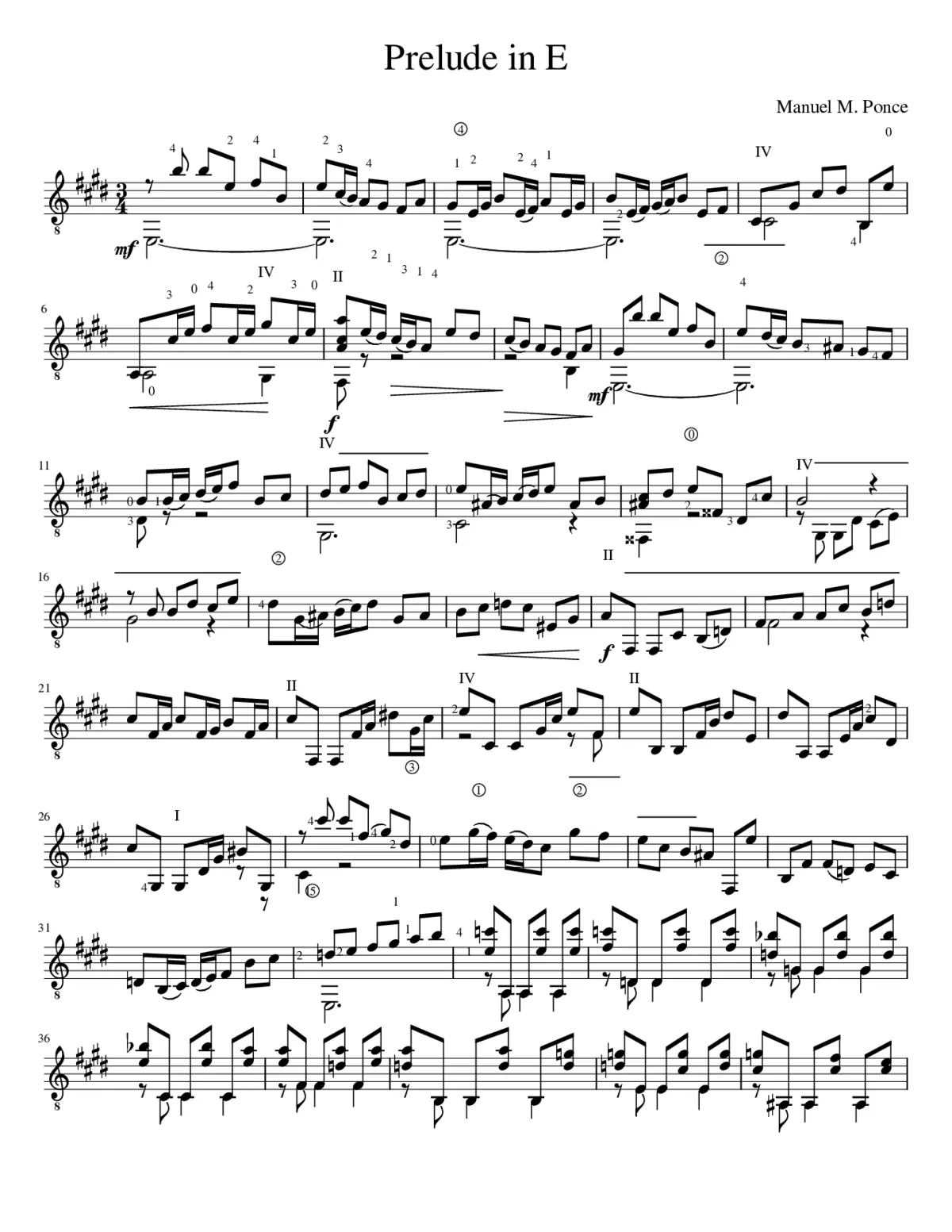 Prelude in E - Page 1