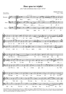 Haec quae ter triplici