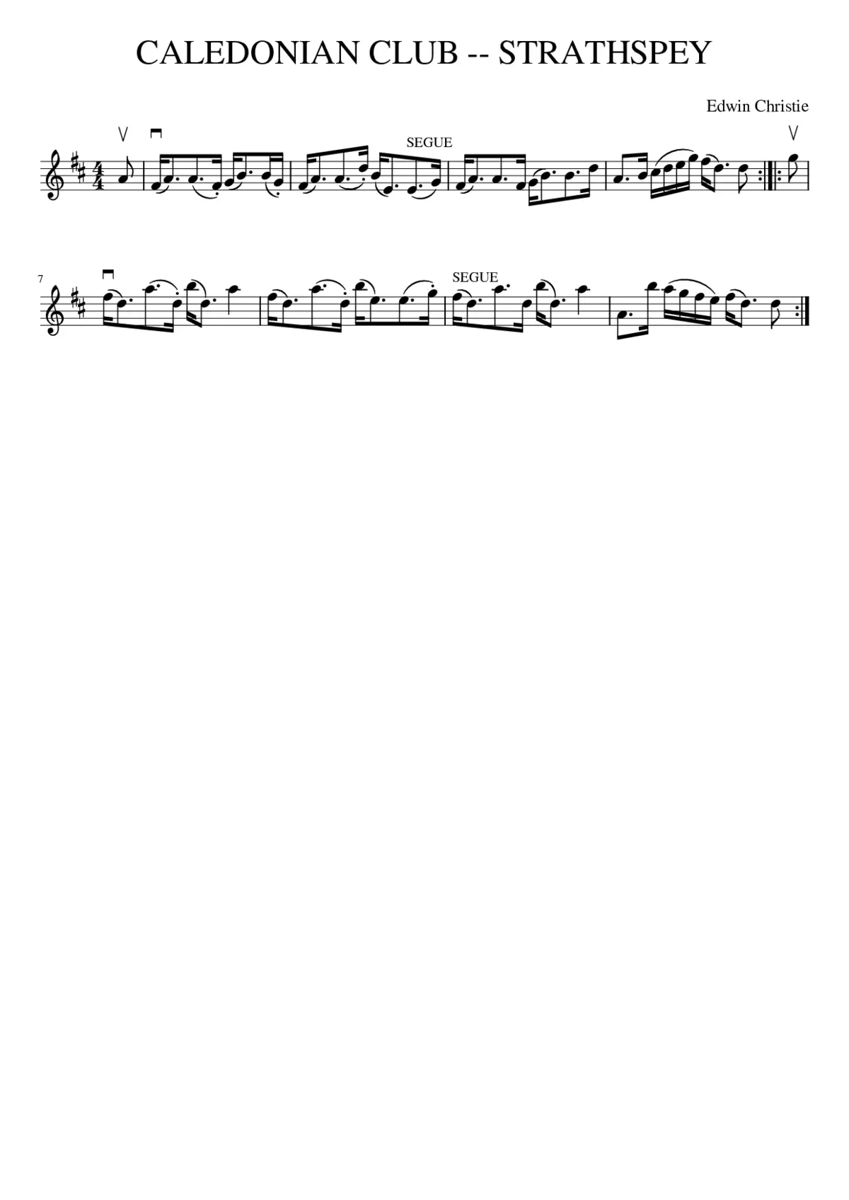 CALEDONIAN CLUB -- STRATHSPEY - Page 1