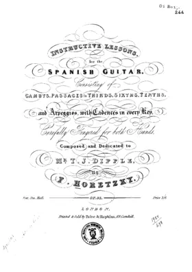 Instructive Lessons, for the Spanish Guitar, Consisting of Gamuts, Passages in Thirds, Sixths, Tenths, and Arpeggios, with Cadences in every Key, Carefully fingered for both hands