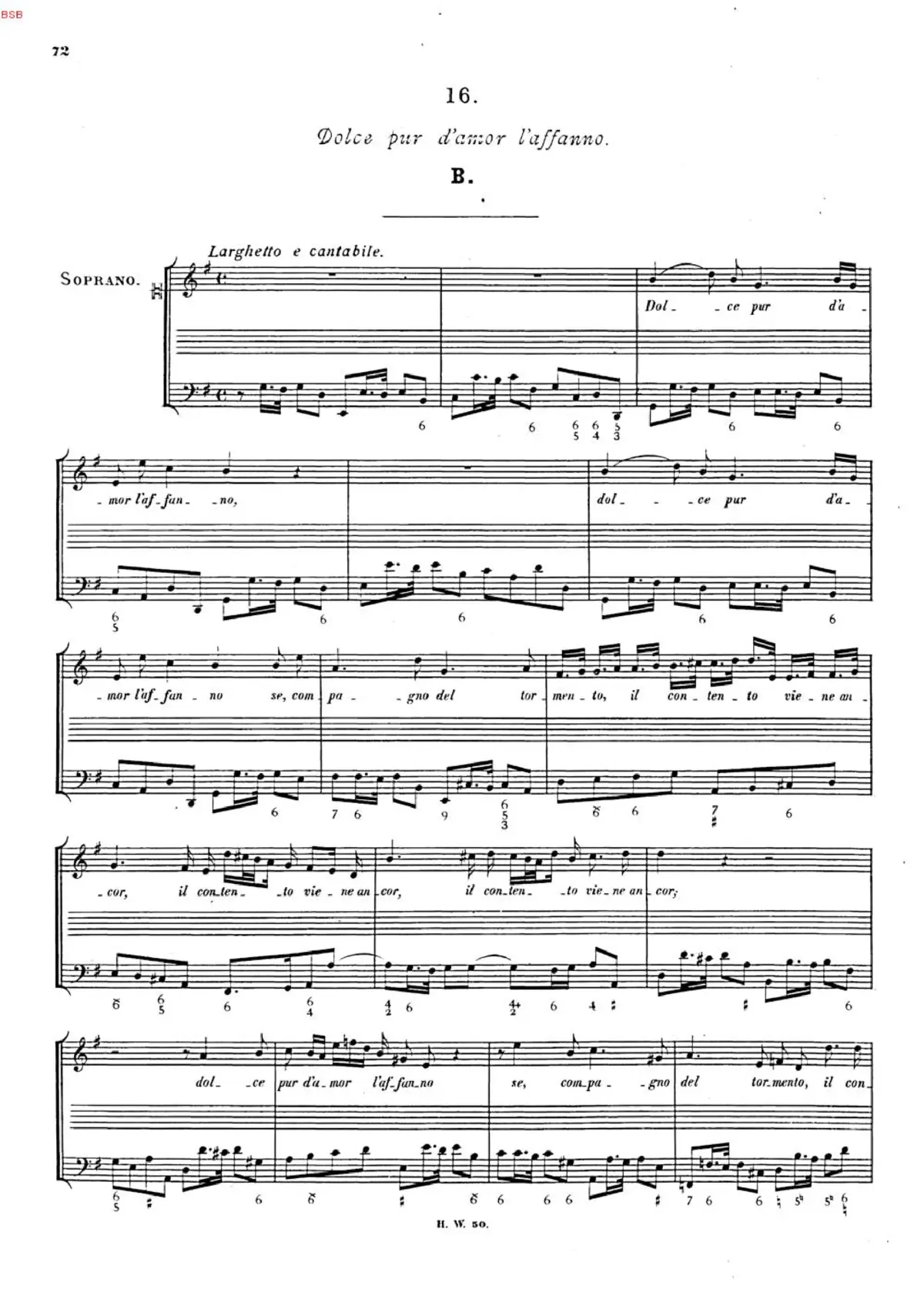 Dolc' è pur d'amor l'affanno, HWV 109b - Page 1