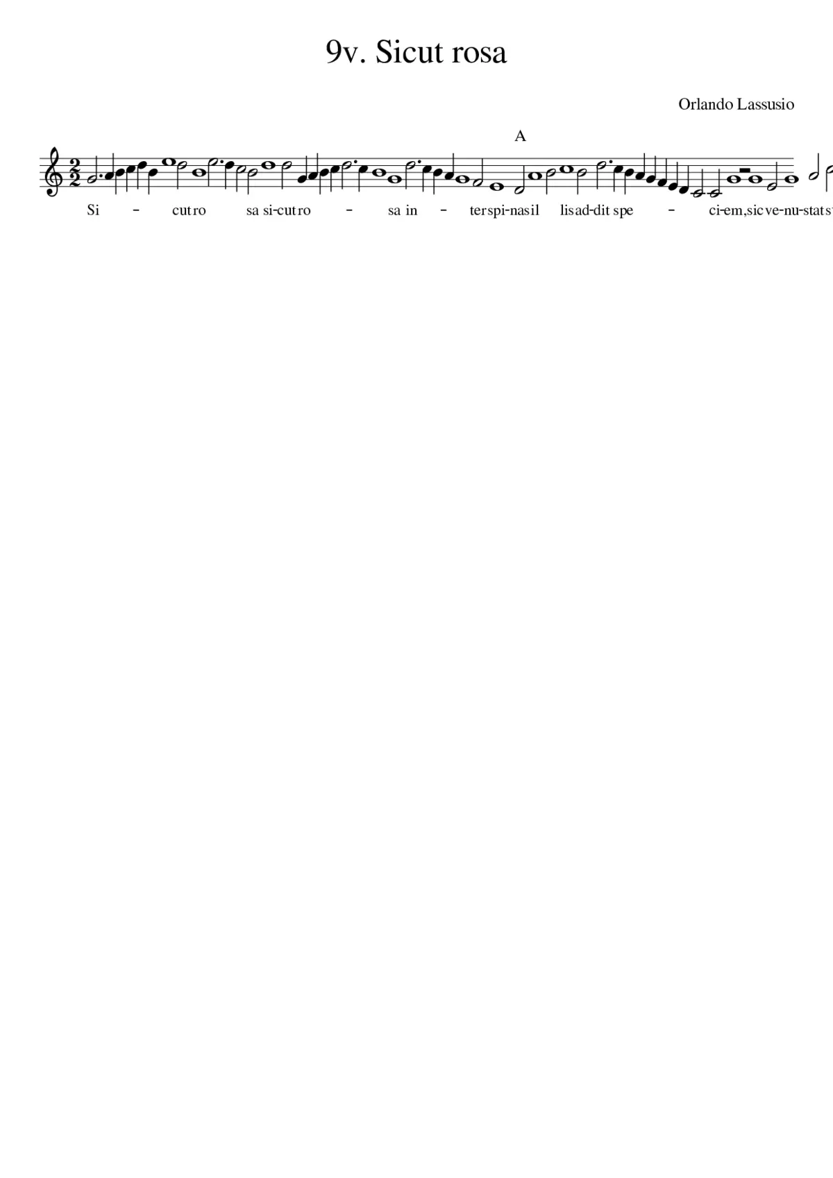 9v. Sicut rosa - Page 1