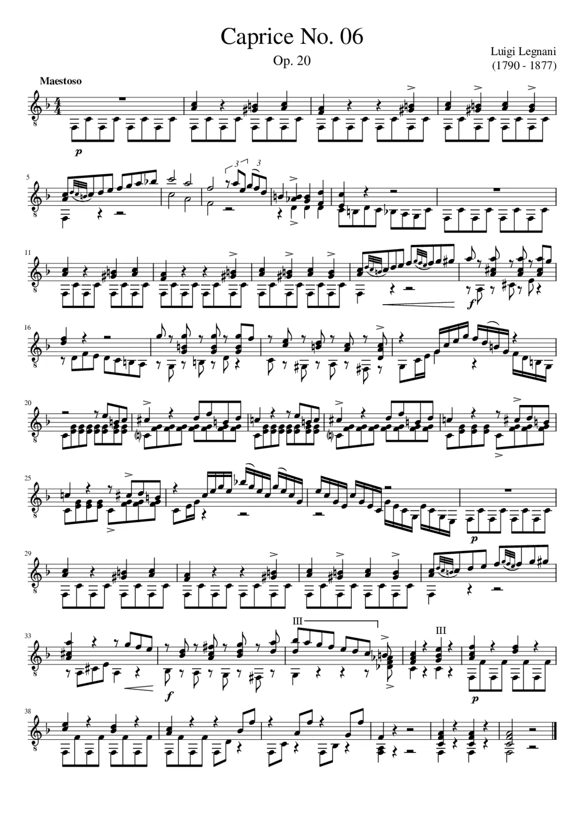 36 Caprices Op.20 - Page 1