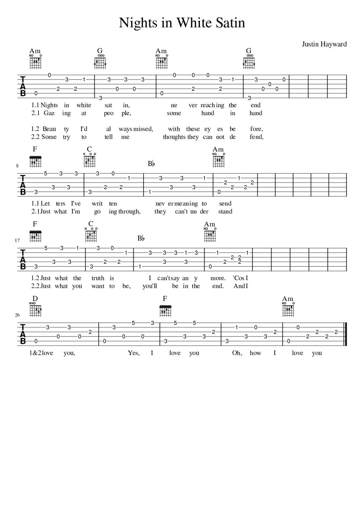 nights in white satin - Page 1