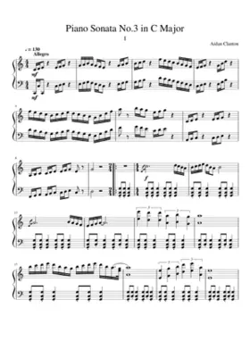 Piano Sonata No.3 in C Major; I - Allegro