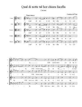 Qual di notte tal hor chiara facella