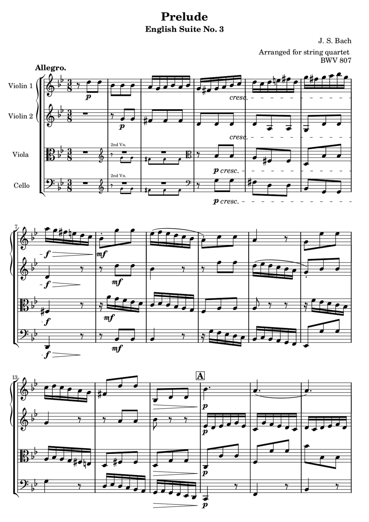 English Suite No.3 - Page 1