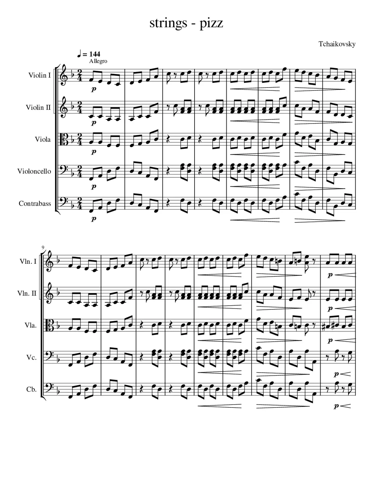 Symphony No.4 Op.36 - Page 1