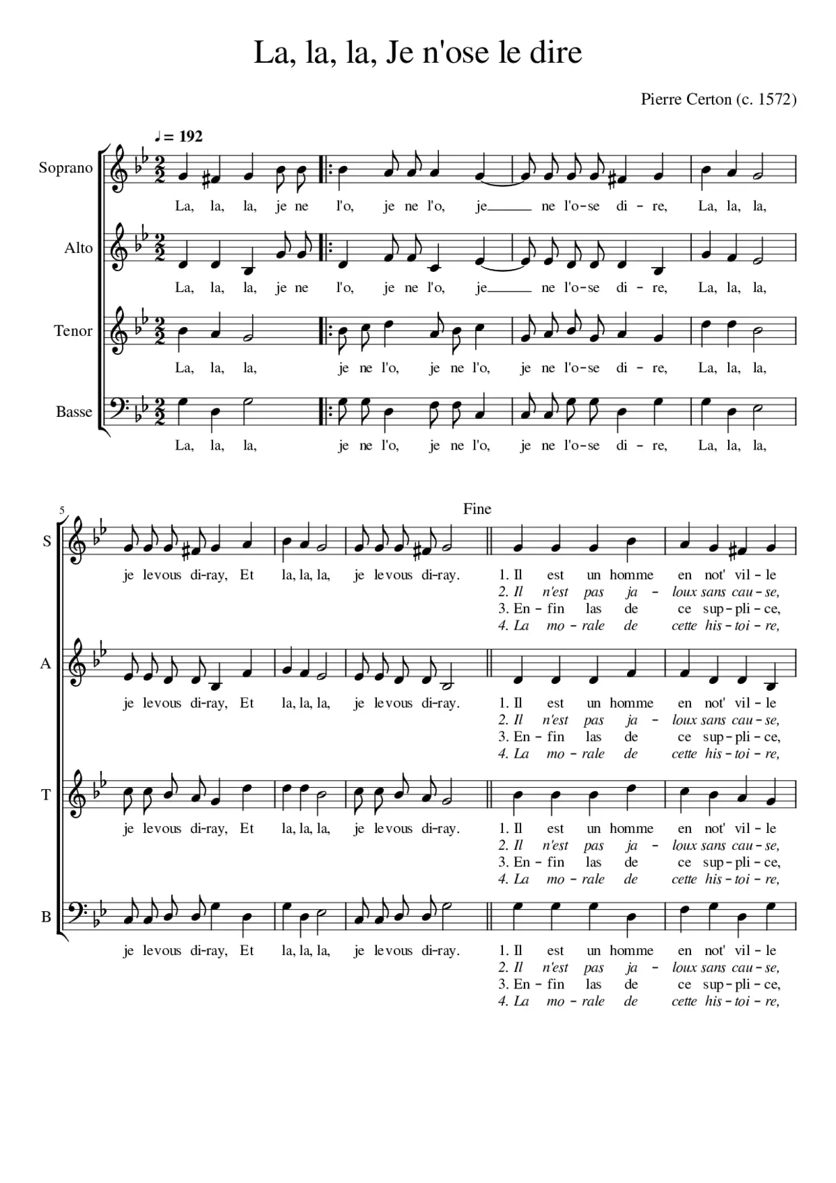 La, la, la, je ne l'ose dire - Page 1