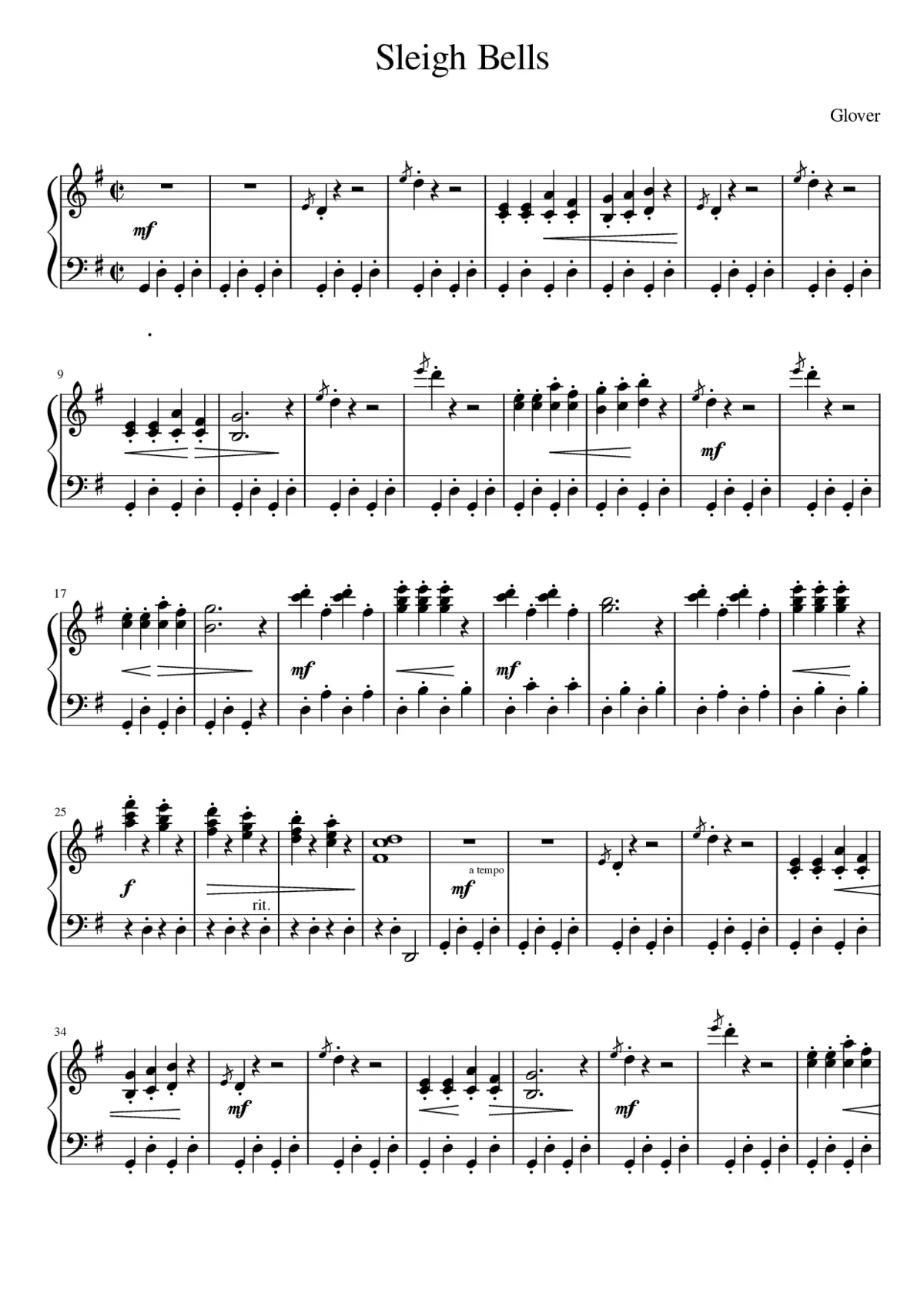 Sleigh Bells Op.78 - Page 1