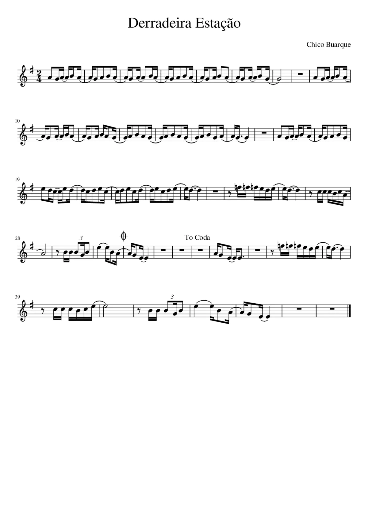 Derradeira Estação - Chico Buarque - Page 1