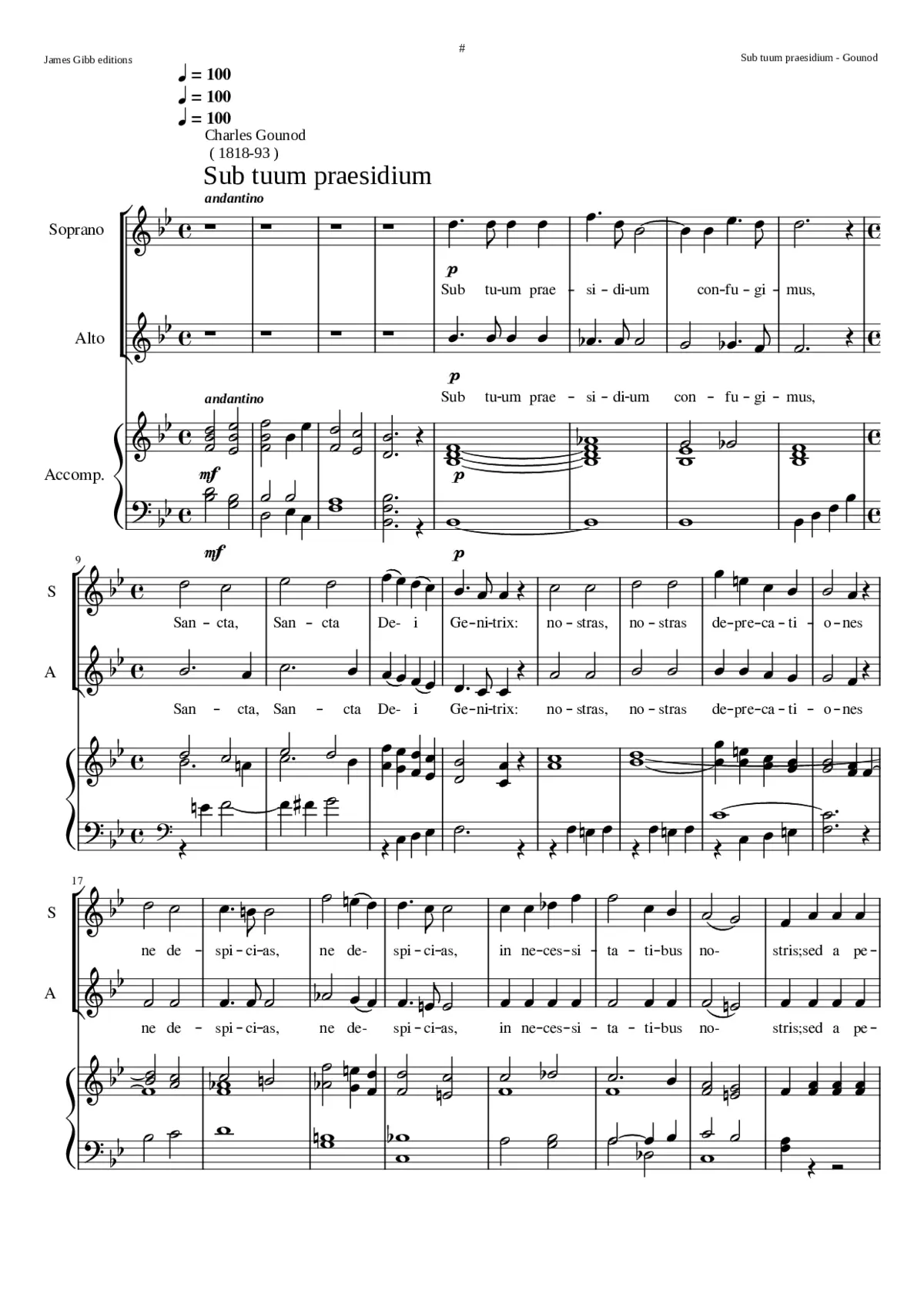 Sub Tuum praesidium - Page 1