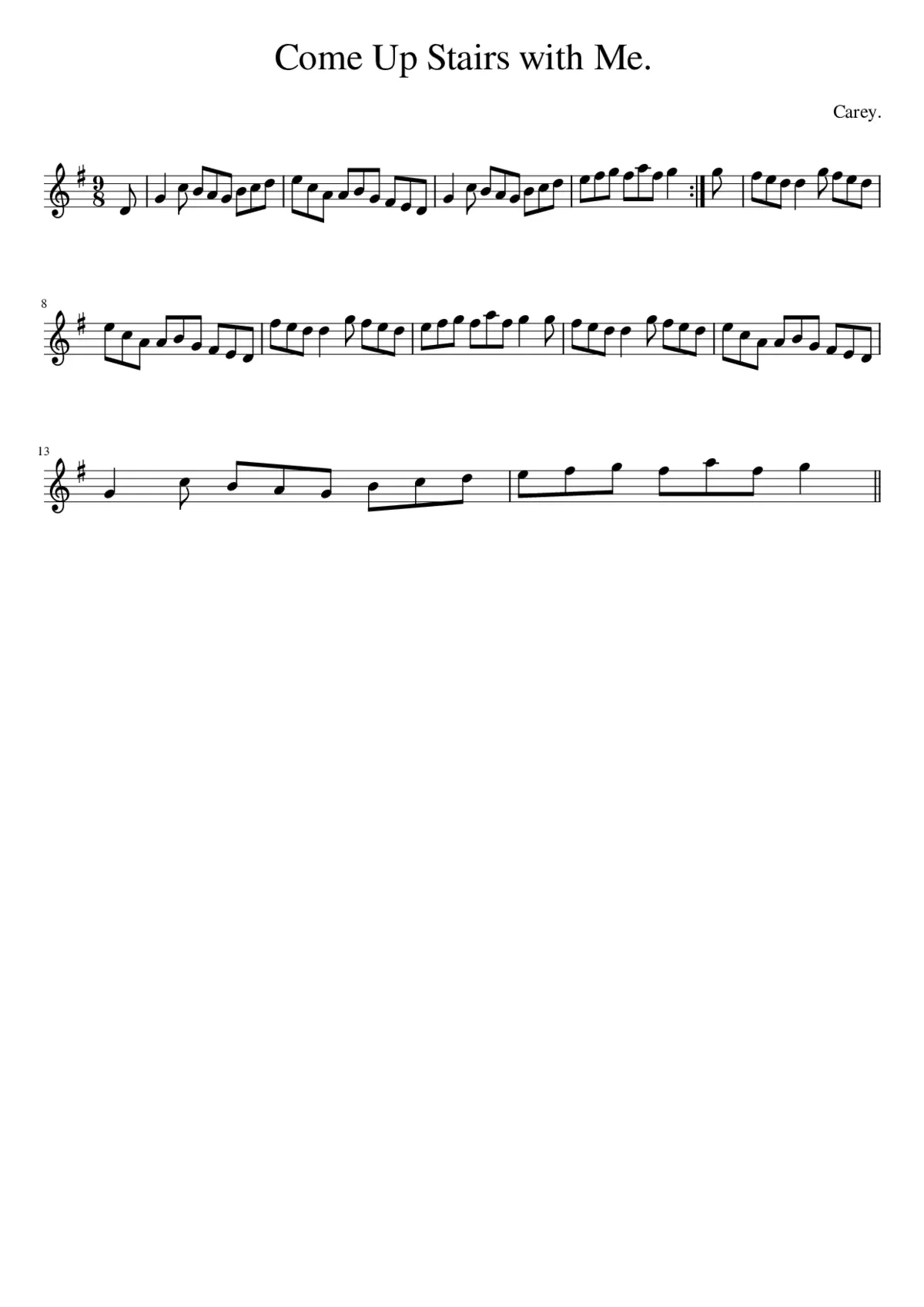 Come Up Stairs with Me. - Page 1