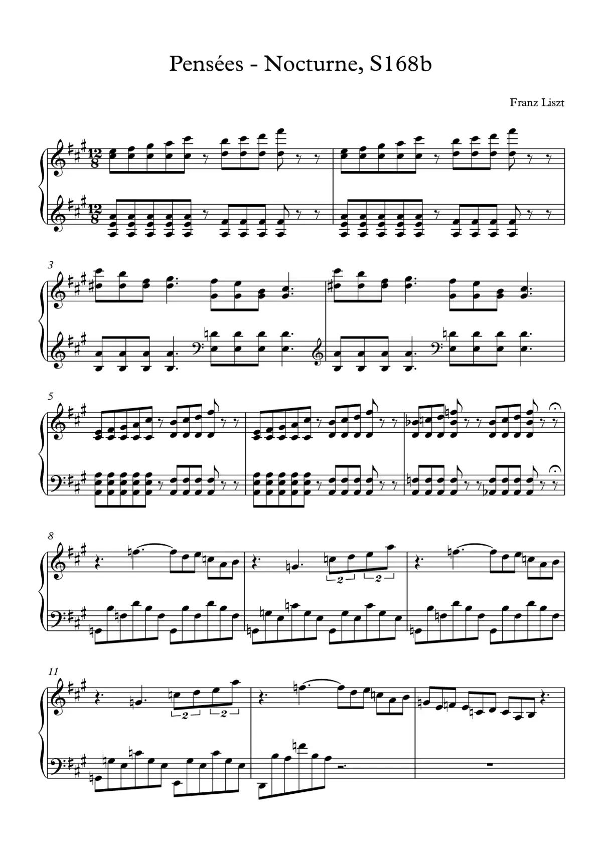 Pensées (Nocturne) - Page 1
