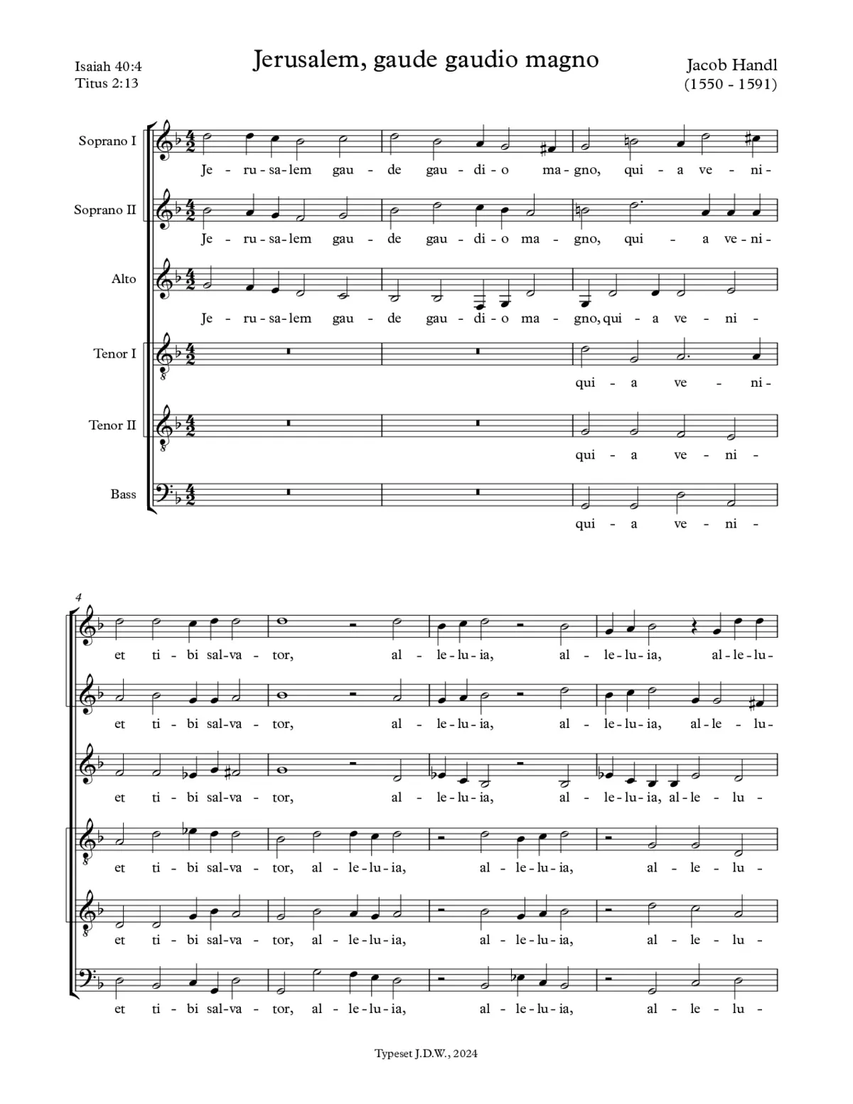 Jerusalem, gaude gaudio magno - Page 1