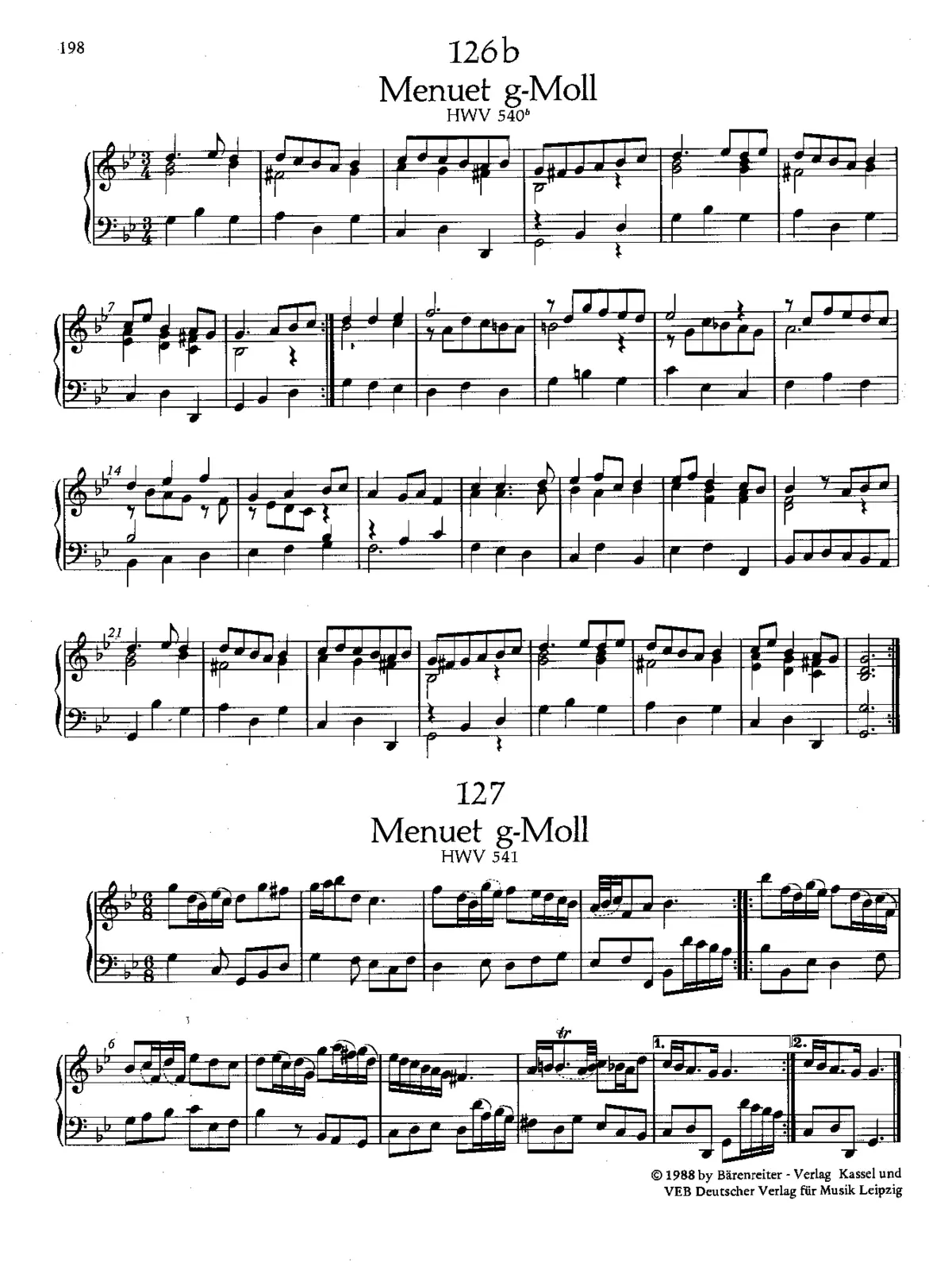 Minuet in G minor - Page 1