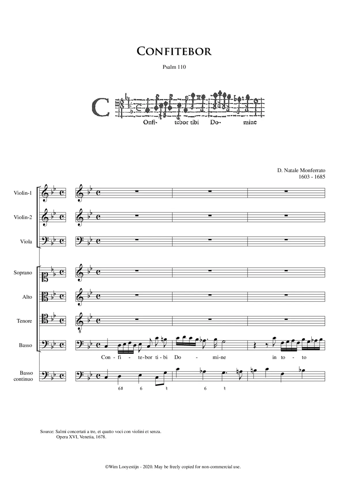 Confitebor - Page 1