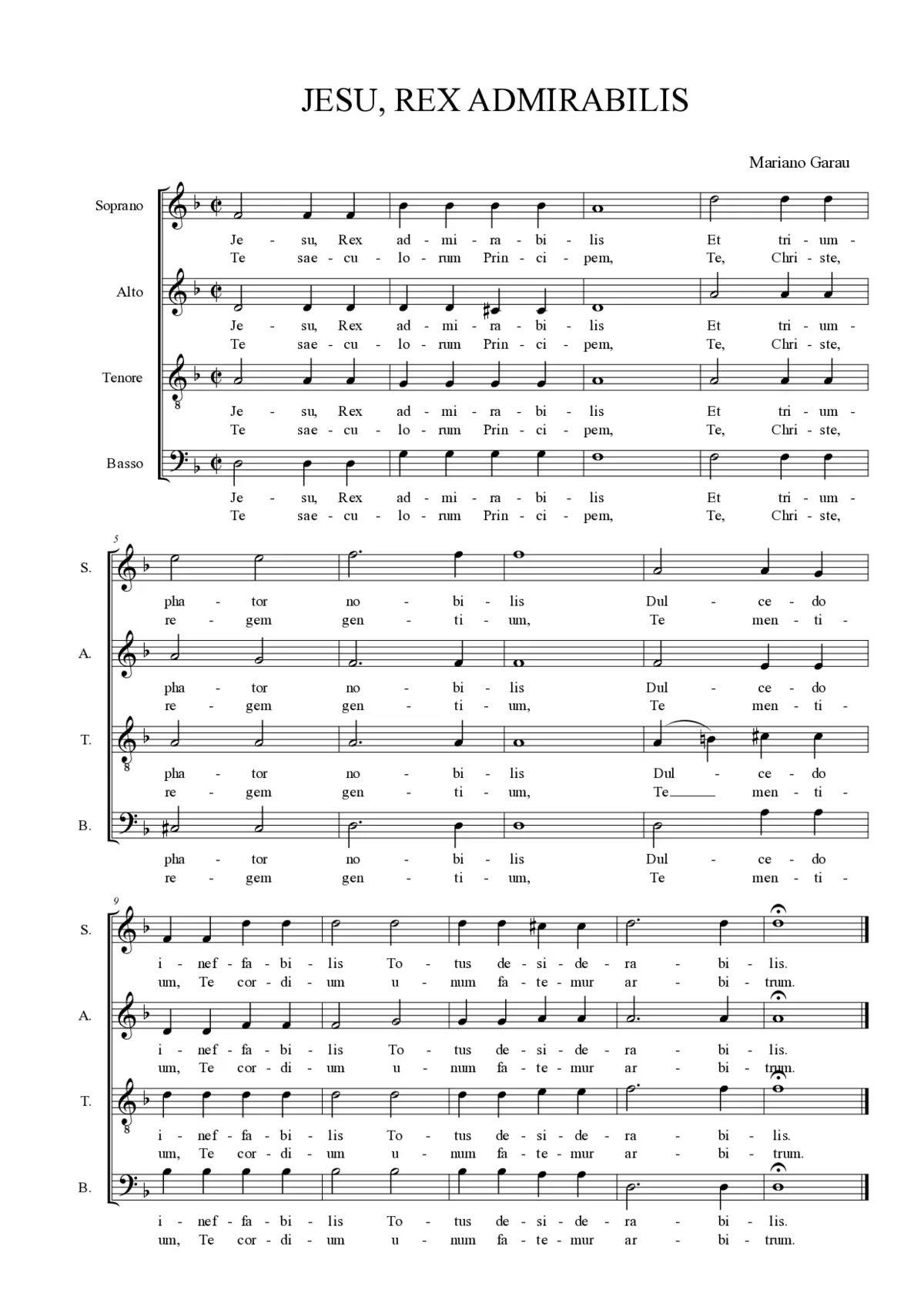 Jesu, Rex admirabilis - Page 1