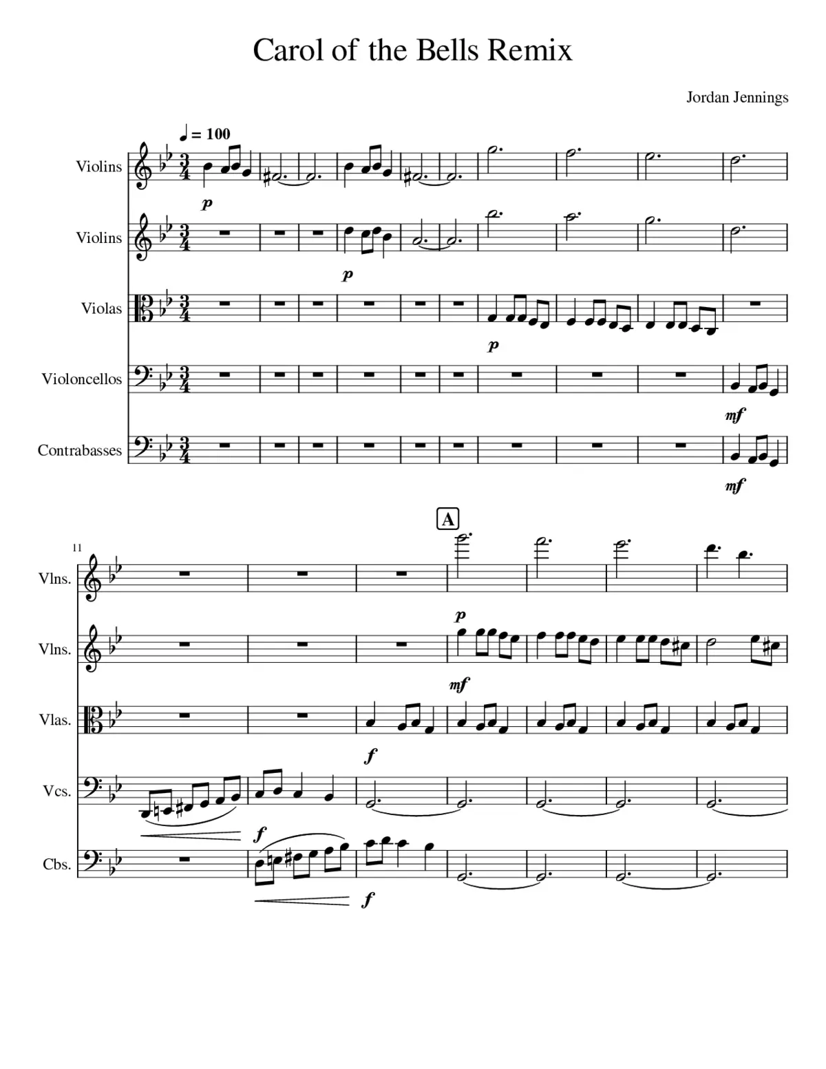 Carol of the Bells - Page 1