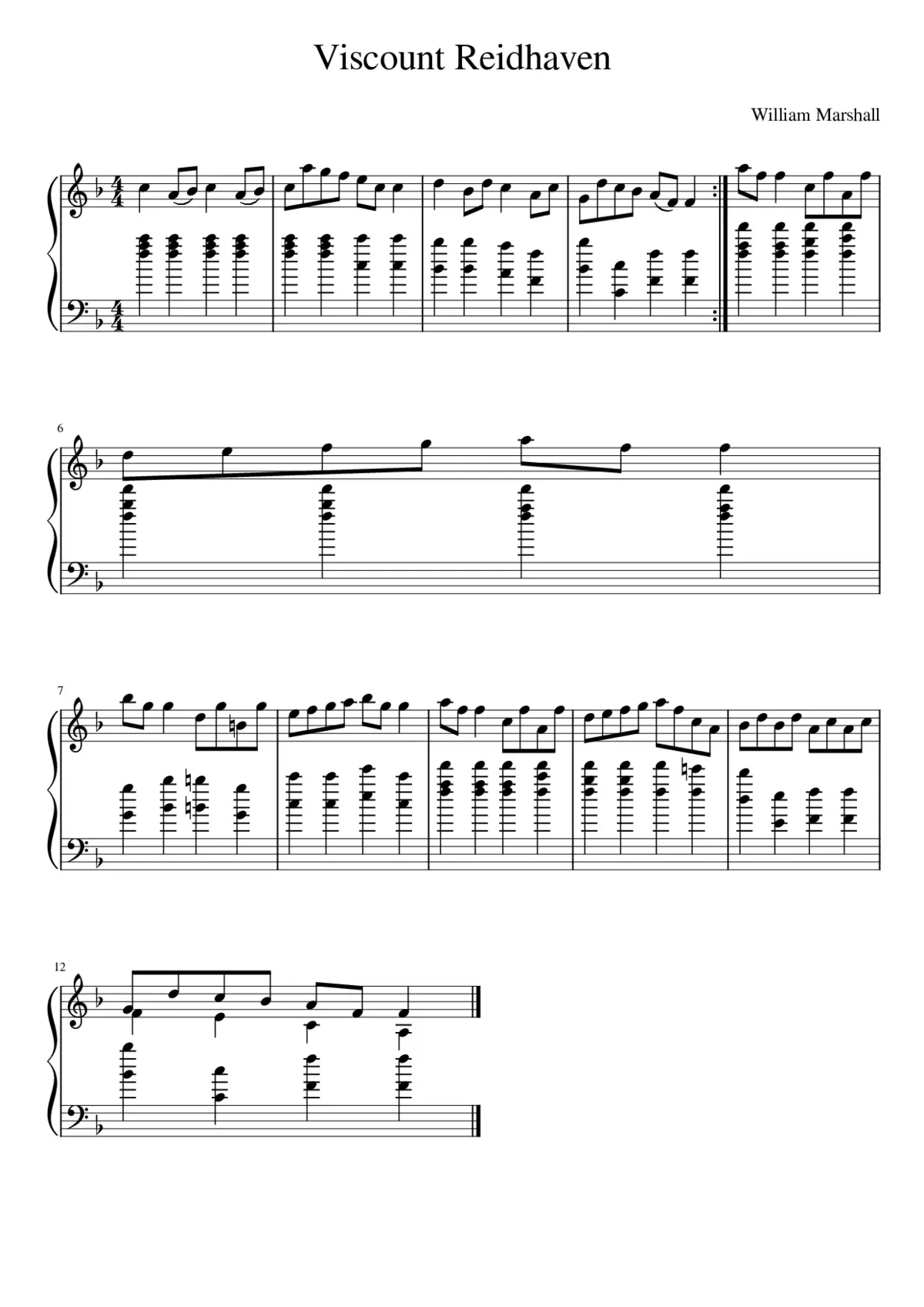 Viscount Reidhaven - Page 1