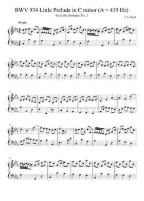 Prelude in C minor BWV 934