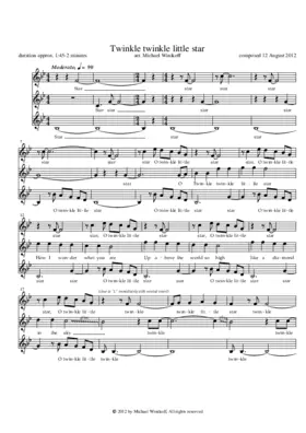 Twinkle twinkle little star (arrangement)