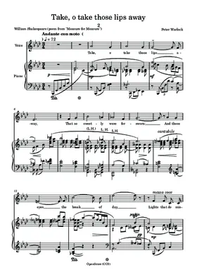 Take, o take those lips away