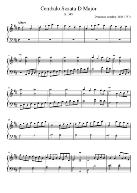 Keyboard Sonata in D major K.345