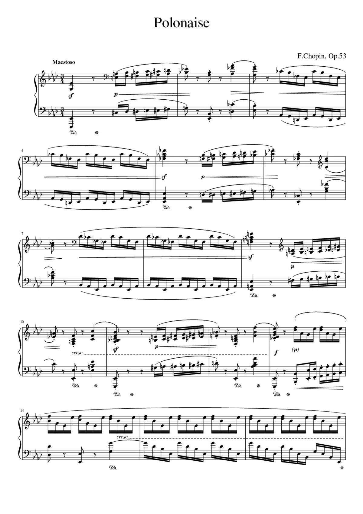 Polonaise in A-flat major Op.53 - Page 1