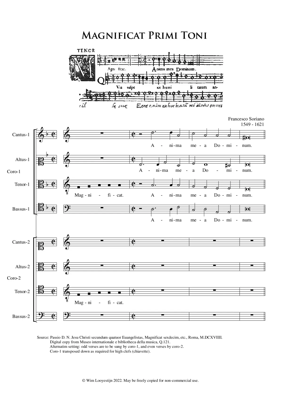 Magnificat 1 (primi toni) - Page 1