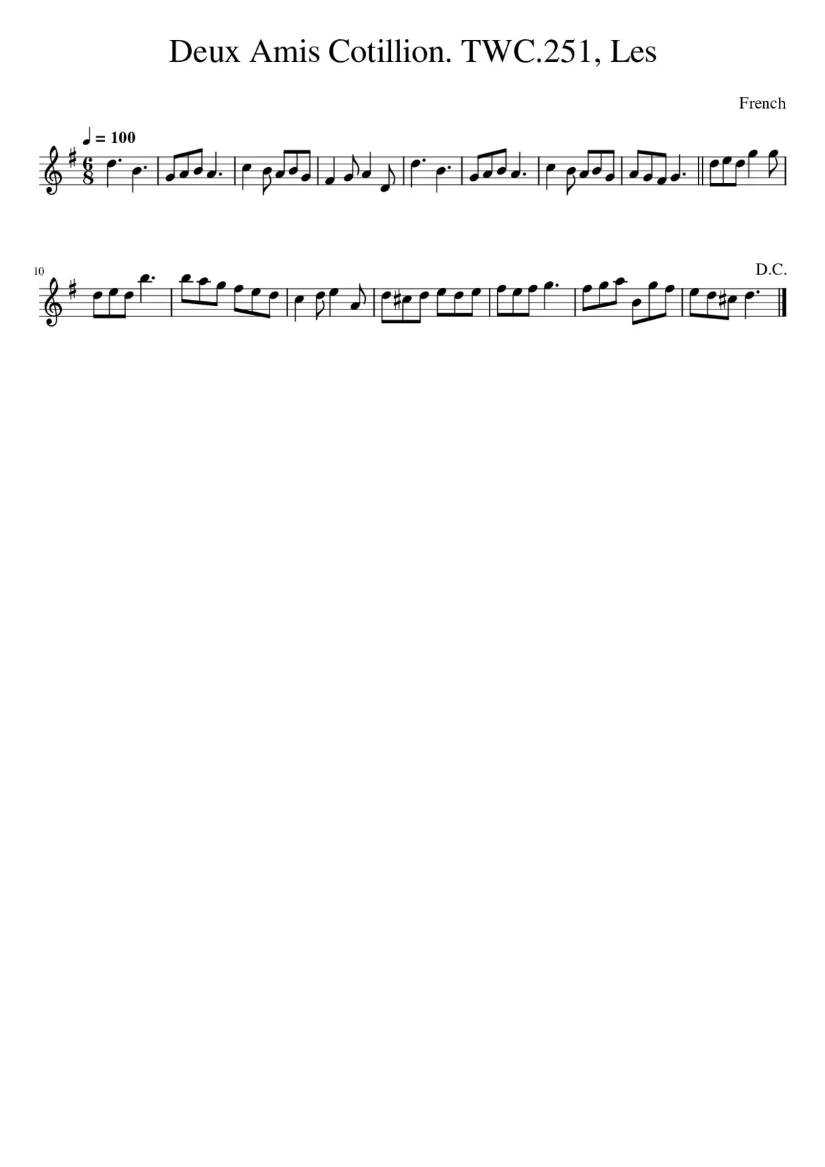 Deux Amis Cotillion. TWC.251 Les - Page 1