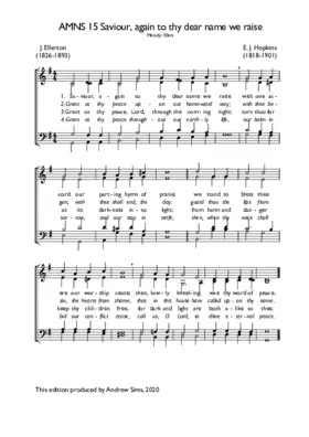 Saviour, again to thy dear name