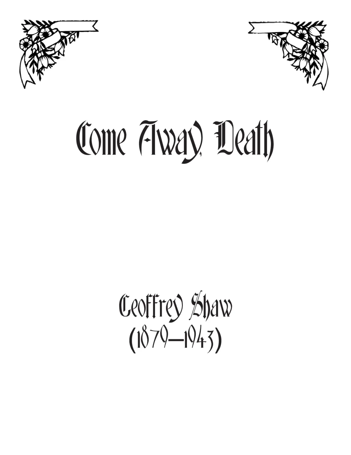 Come away, death - Page 1