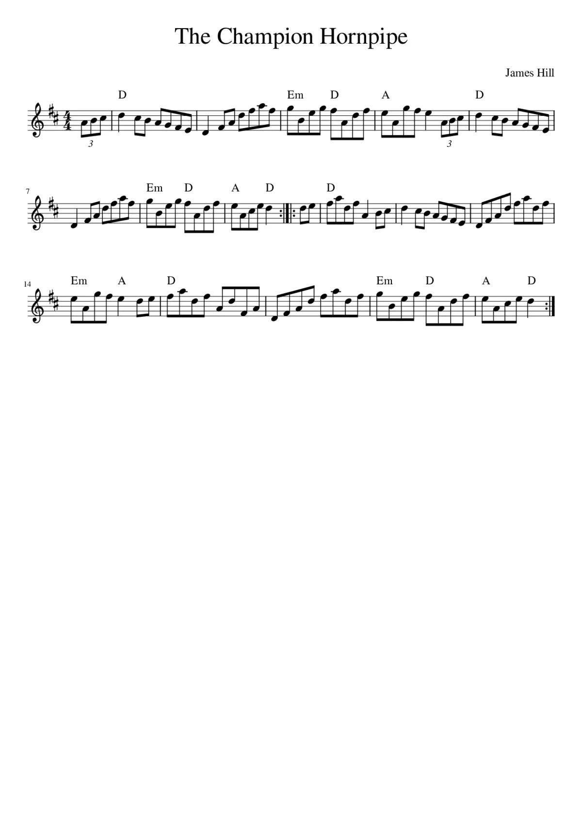 The Champion Hornpipe - Page 1