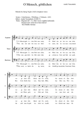 O Mensch, göttlichen Nahmen mehr
