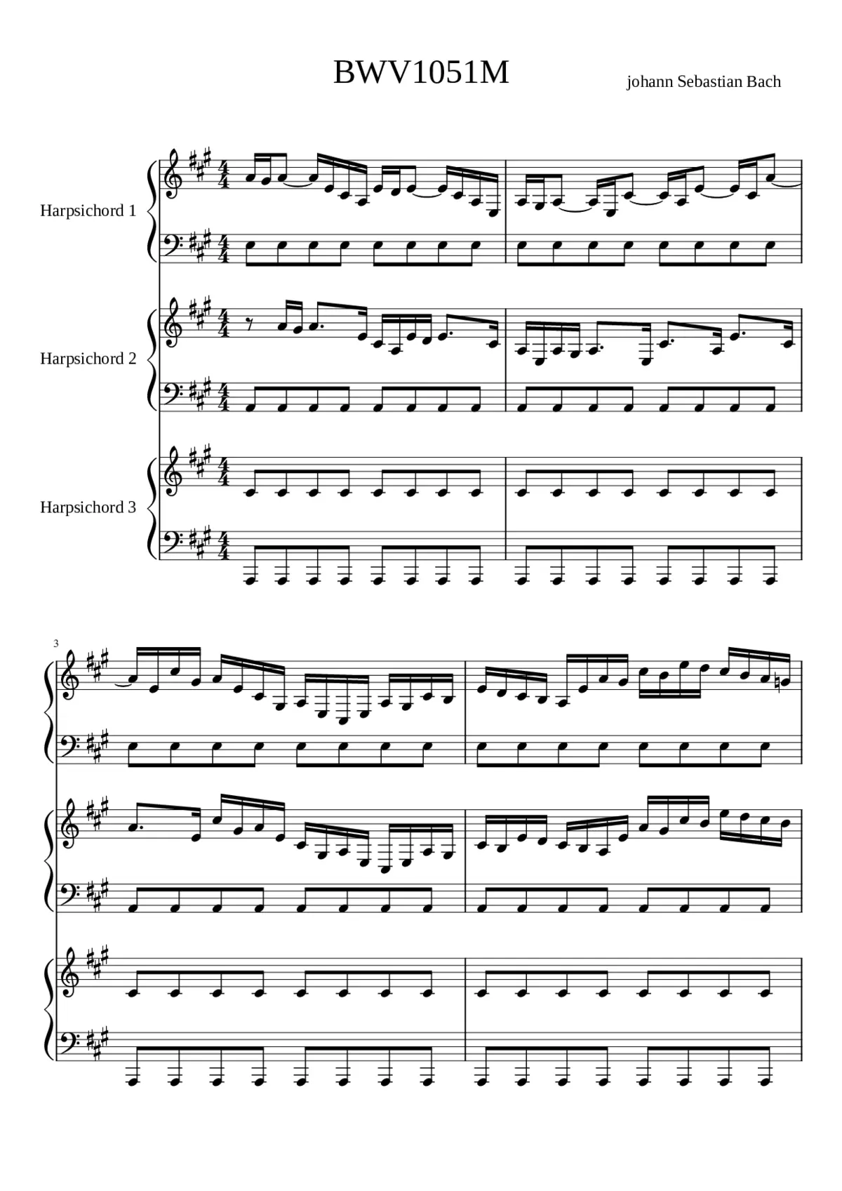 Brandenburg Concerto No.6 in B-flat major BWV 1051 - Page 1